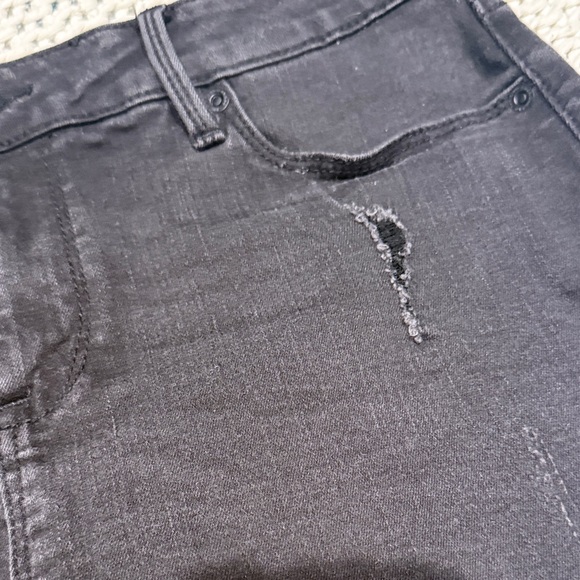 American Rag Black Distressed Denim Mini Skirt - Picture 3 of 7